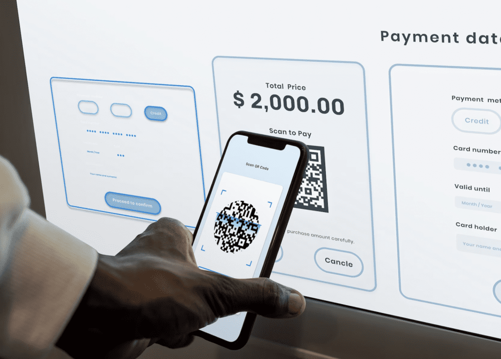 Paying through QR Code payment online